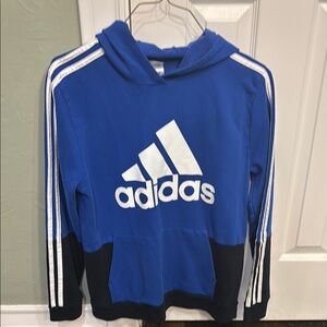 Adidas XL boys blue/white/black hoodie